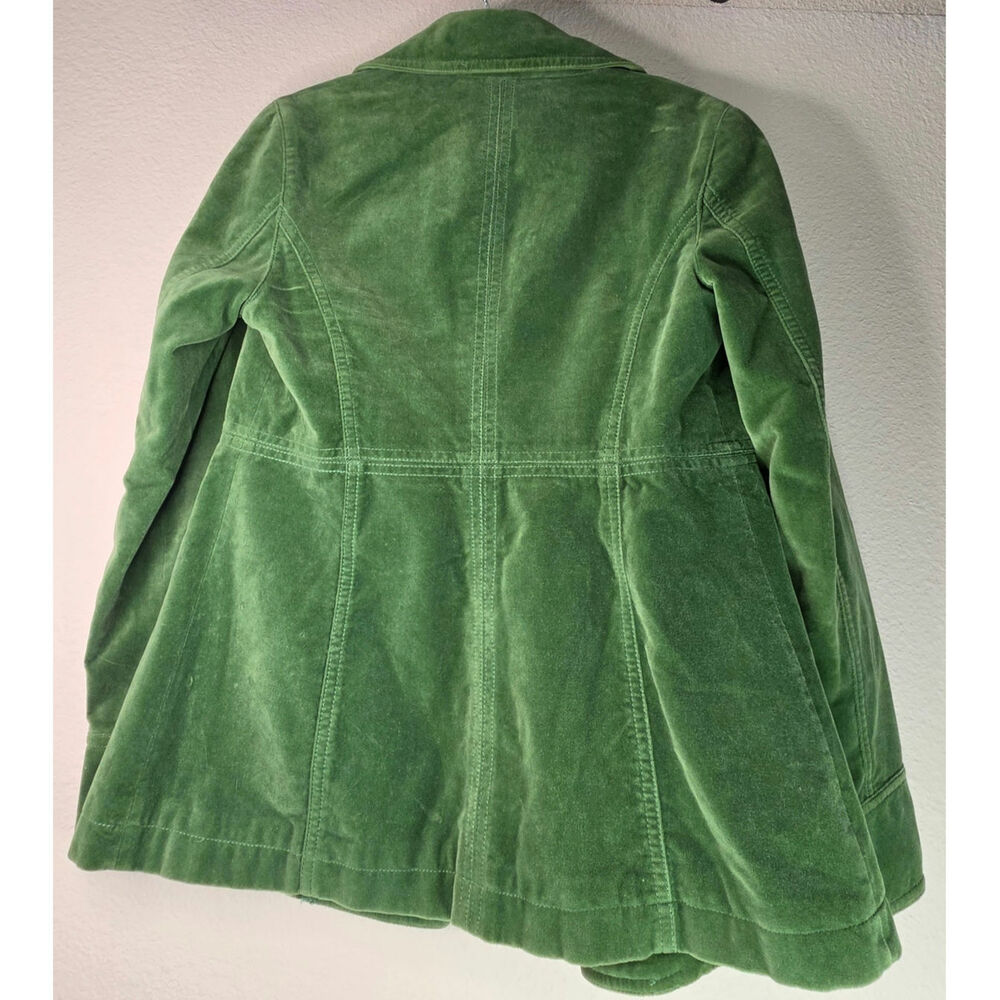 Boden Green 100% Cotton Velvet Blazer Contrasting Magenta Foral-printed Lining 4 - Picture 2 of 8